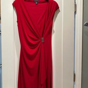 American Living Red Asymmetrical Dress